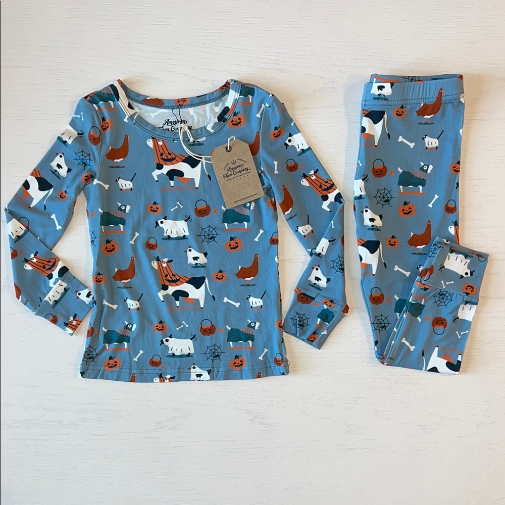 🎃 American Farm Company Halloween Farm Animals Pajama Set 2T 3T 4T